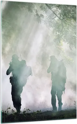 Produktbild von Bilder auf glas - Einteilig - Soldat Gewehr - 50x70cm - Glasbilder - Wandbilder - Bilder - Kunstdruck - zum Aufhängen bereit - Wanddekoration aus Glas - Glas Bilder - Wandbild auf Glas - GPA50x70-3976
