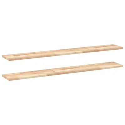 Zdjęcie produktu dla Półki ścienne, 2 szt., 120x20x2 cm, surowe lite drewno akacjowe