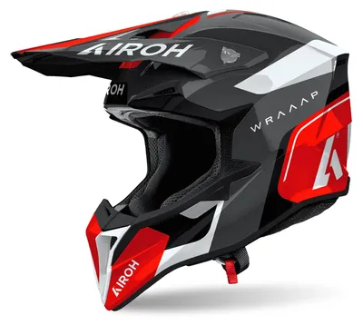 Obrázok produktu pre Motokrosový prilba Airoh Wraaap Conquer, čierno-biela-červeno-šedá, veľkosť M (57/58)