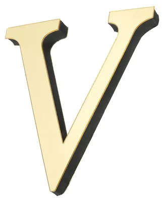3D Acryl Buchstabe V Spiegelaufkleber, gold, selbstklebend