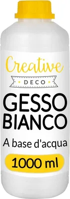 Immagine prodotto di Creative Deco 1L Bianco Gesso Acrilico | Colori Acrilici | Preparazione alla Pittura | Primer Liquido | Copertura Perfetta | Consistenza Sottile