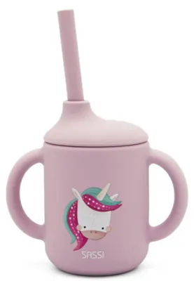 Produktbild von Babybecher mit Griffen - 10,7 x 10 cm - Rose | by Sassi Junior
