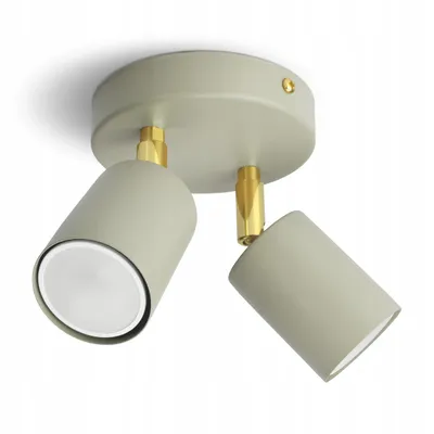 Produktbild von Luxolar - Led Deckenleuchte aus Metal Schwenkbar 2-flammig - Hängelampe Grün GU10 15W - Deckenlampe wohnzimmer, Grün Gold