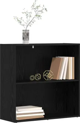Produktbild von （Robust Möbel） Bücherregal Schwarz Eichen-Optik 60 x 30 x 76.5cm - CL526169 - Bücherregale