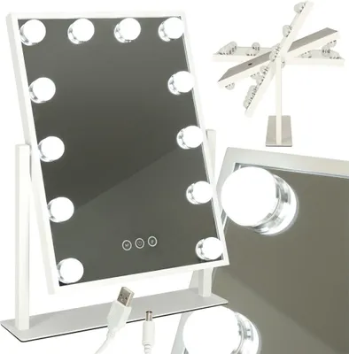 Obrázek produktu pro LED make-up zrcátko s USB žárovkami 30x40cm