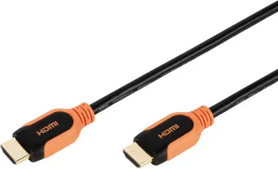 Produktbild von ViVanco™PRO 14HDHD 20 PBIT, 2 m, HDMI Typ A (Standard), HDMI Typ A (Standard), 4096 x 2160 Pixel, 10 Gbit/s, Schwarz, Orange