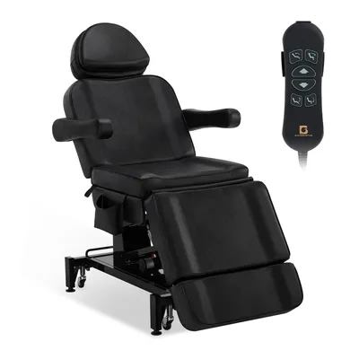 Produktbild von Kosmetikliege Elektrisch mit 3 Motoren & Rollen, Massageliege Klappbar, Höhenverstellbar, 180° drehbare Armlehnen 0754BK