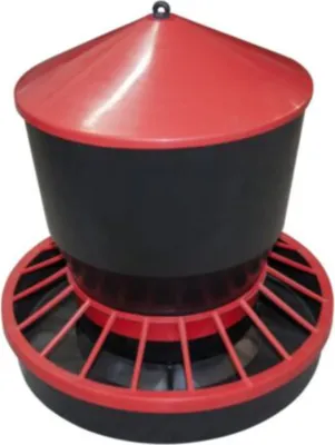 Produktbild von Futterautomat Futterspender aus Kunststoff für Geflügelarten Futtertrog Geflügel 22kg
