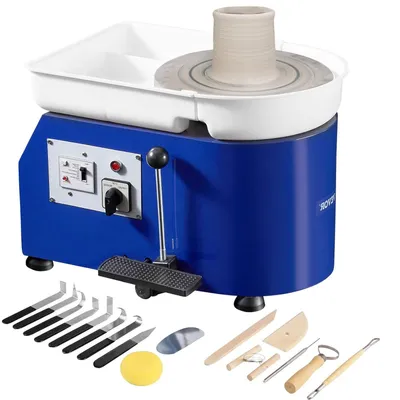 Immagine prodotto di Tornio ceramico - Piatto girevole - Tornio per Vetroceramica - Motore per Vetroceramica - Macchina per modellazione - Motore da 450W