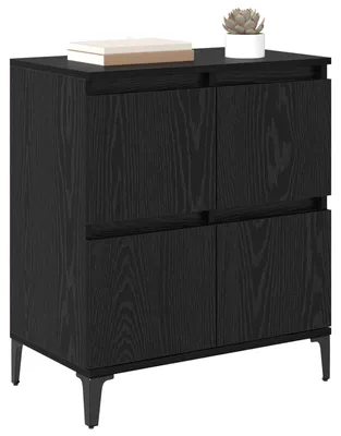 Image de vidaXL Sideboard noir imitation chêne 60 x 35 x 70 cm