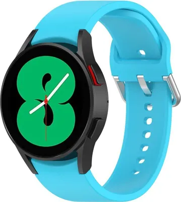 Produktbild von Sport Ersatz Armband für Samsung Galaxy Watch 5 Pro 45mm Silikon Band Loop, Größe:45 mm, Farbe:Himmelblau