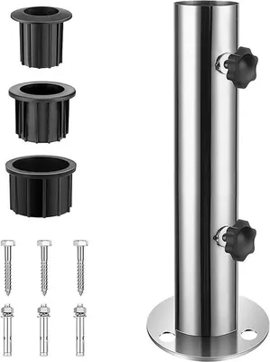Produktbild von Famanu Standrohr für Granit-Parasolständer - Edelstahl, max. 55 mm Durchmesser, 3 oder 4 Löcher