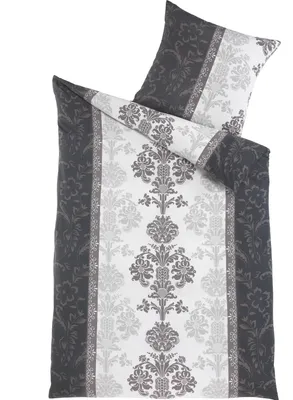 Produktbild von Optidream Mikrofaser Bettwäsche "High Class" Sophie 135x200 cm + 80x80 cm Schwarz