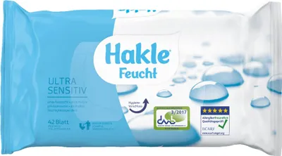 Obrázek produktu pro Hakle® 80031 Toaletní kapesníky Ultra Sensitive - vlhčené, 42 kusů