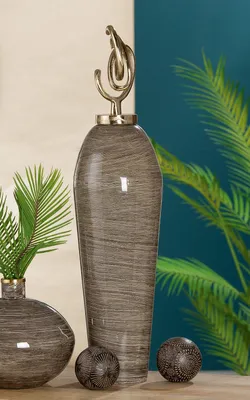 Produktbild von Gilde Dekoobjekt, "Stripes", Metall, braun, VE 1, H. 66 cm, D. 15 cm 50524 4063387505243