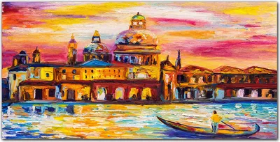 Produktbild von Coloray Bild aus Leinwand 120x60 Leinwand Dekoration - Stadtgebäude