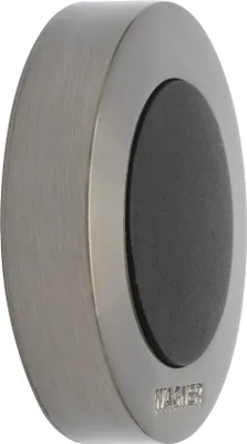 Zdjęcie produktu dla WAGNER ogranicznik drzwi SCREW OR GLUE / śruba lub klej - Ø 40 x 10 mm, metalowy tytanowy wygląd, czarna guma - 15513811