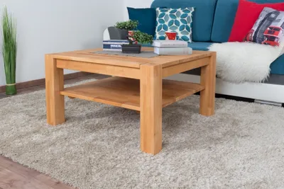 Produktbild von Couchtisch Wooden Nature 123 Kernbuche massiv - 80 x 80 x 45 cm (B x T x H)