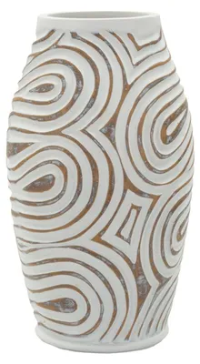 Obrázek produktu pro Váza „Oblix“ od Maura Ferrettiho, Ø 19,5 × 35 cm, bíle omítnutá