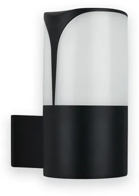 Produktbild von Außenleuchte Außenlampe 1xE27 Milchglas 12W schwarz IP44 Kunststoff Telefunken