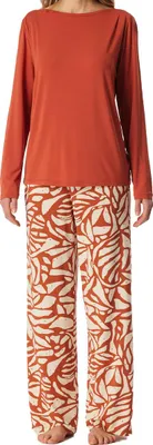 Produktbild von Schiesser Damen Schlafanzug lang Gr. 44  terracotta