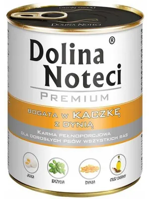 Zdjęcie produktu dla DOLINA NOTECI Premium bogata w kaczkę z dynią Mokra karma dla psa 800g