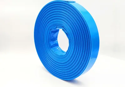 Produktbild von 8 Zoll | 200 mm - 40 Meter - PVC Flachschlauch - Bauschlauch - Industrieschlauch - blau