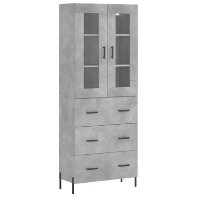 Produktbild von Highboard Betongrau 69,5x34x180 cm Holzwerkstoff