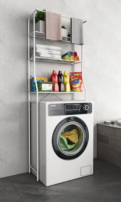 Produktbild von VCM Metall Überbauschrank | Waschmaschine | Maße: H. 167 x B. 60 x T.24 cm | 3 Ablagen - Tubas L