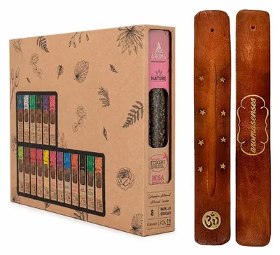 Image de Solidchoice - 12 boîtes de bâtonnets d'encens 100% naturels, parfum rose