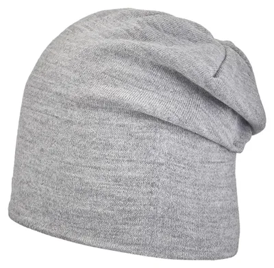 Imagen del producto de Gorro de lana suave y cálido, tipo beanie, color gris, talla única