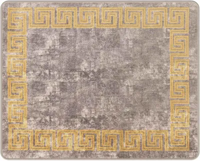 Produktbild von Grauer Teppichläufer 80 x 100 cm – rutschfester Läufer für Flur, Eingang und Schlafzimmer, weicher maschinenwaschbarer Kurzflorteppich aus Polyester, MARSA