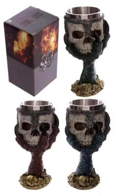 Produktbild von Dekorativer Kelch mit Totenkopf und Drachenkralle