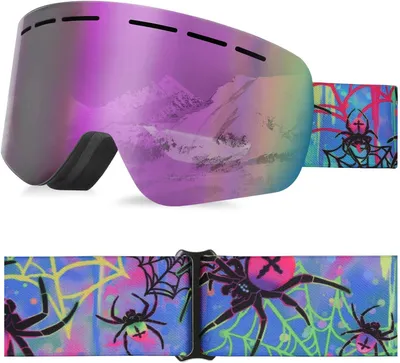 Produktbild von Skibrille Kinder 6-14 Jahre, Doppellinse, Anti-Fog und UV400, für Wintersport