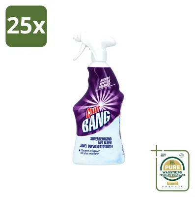 Produktbild von 25 x Cillit Bang Power Cleaner Bleiche & Hygiene Reinigerspray 750 ml - Vorratspackung - 25 Stücke