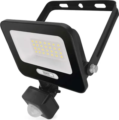 LED reflektor GLARO mit Bewegungssensor, 20 W, schwarz, IP54, 2000 lm, neutralweiß