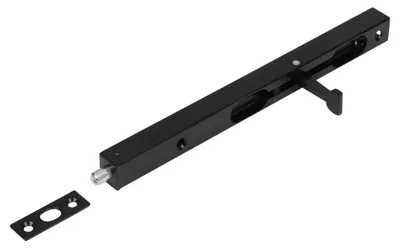 Produktbild von Rohrkantriegel mit Hebel 200 x 17 x 15 mm Schwarz - Pro Stück