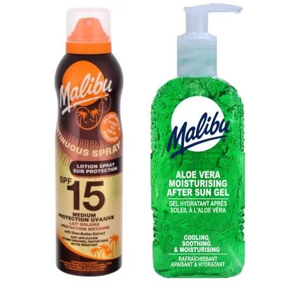 Produktbild von Malibu SPF15 Protective Balm 175 ml + Aloe -Gel nach der Bräunung von 200 ml