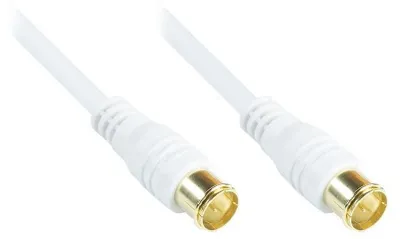 Image de Câble d'antenne F-Quick SAT, double blindage, 5 m, 80 dB, blanc