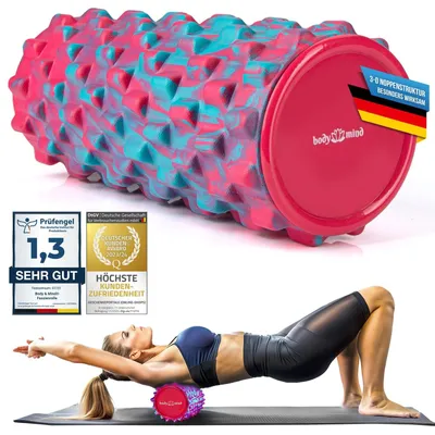 Productafbeelding van Foam roller massagerol fascia roller - 33 x 14,5 cm