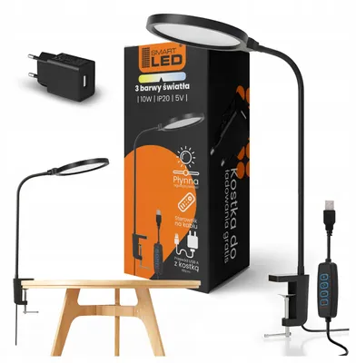 Produktbild von Smartled Schreibtischlampe LED 10W Klemmfuß 3 Lichtfarben dimmbar