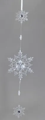 Produktbild von Dekohänger Schneeflocke, 3tlg. Acryl, 74 cm