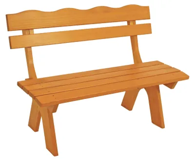 Produktbild von Gartenbank Sitzbank Holzbank B 120 x T 60 x H 82 cm, aus Kiefernholz
