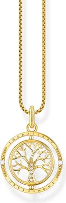 Produktbild von THOMAS SABO Kette mit Anhänger "Liebesbaum" Silber vergoldet