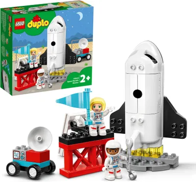Produktbild von LEGO 10944 DUPLO Spaceshuttle Weltraummission, Spielzeug-Rakete mit Steine für Kleinkinder ab 2 Jahre, mit Astronauten-Figuren