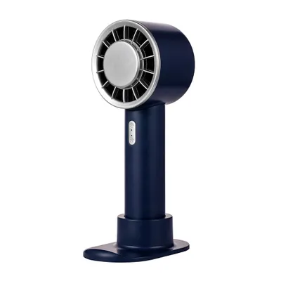 Imagen del producto de Ventilador USB recargable, pequeño, portátil, de escritorio, mini ventilador de mano, color azul oscuro
