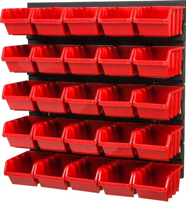 Produktbild von Stohovací boxy Nástěnná police Box Otevřené boxy s přední částí Systém hromadného skladování 25 boxů