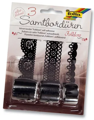 Obrázek produktu pro Folia Velour Ribbon, Černá