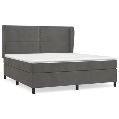 Immagine prodotto di vidaXL Letto a molle con materasso grigio scuro 180x200 cm in velluto