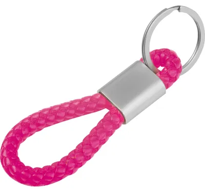 Produktbild von Schlüsselanhänger aus Metall / mit Kordel / Farbe: pink